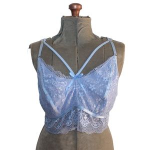 🎀5/$30 Light Blue Dainty Lace Bralette Size 3X